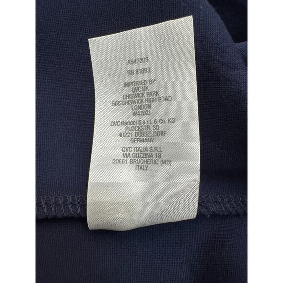 GRAVER Susan Graver Navy Shawl Collar Blazer 2X Petite NWOT Ponte Knit Classic - Picture 7 of 14